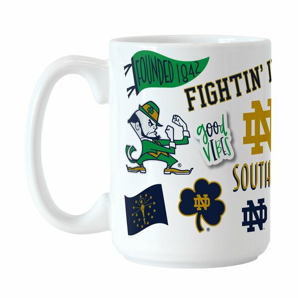 Logo Brands Notre Dame 15oz Native Sublimated Mug 190-C15M-63